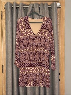 Chic Soul Long Sleeve V-Neck Dress